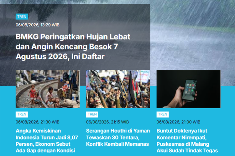 [POPULER TREN] Daerah Hujan Lebat Hari Ini | Jenazah YouTuber Hlun Solo Tiba di Tanah Air