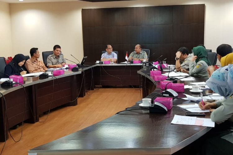 Delegasi Malaysia (kiri) berkunjung Kementerian Pertanian di Jakarta, Rabu (12/12/2018).
