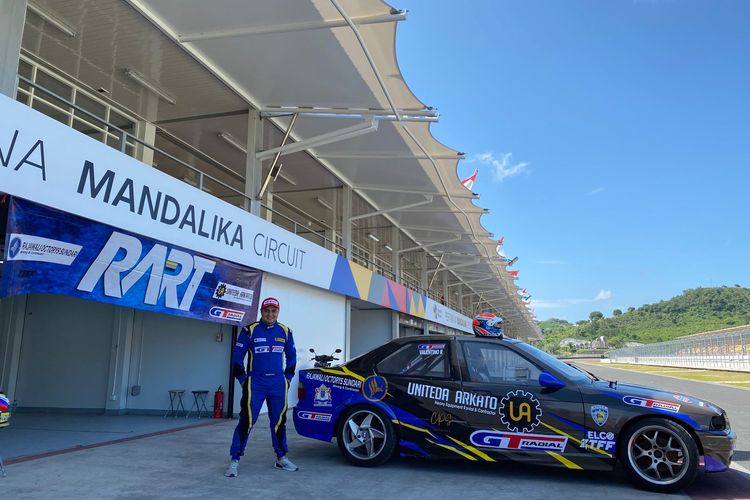 Drifter Valentino Ratulangi turut ramaikan Track Day Mandalika 2022 di Sirkuit Mandalika, Lombok, akhir pekan lalu
