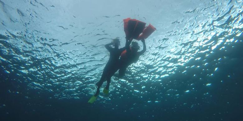 Freediving di Bunaken, Sulawesi Utara.