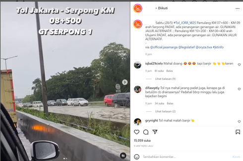 Beredar Video Tol JORR Tergenang Air, Lantas Apa Bahaya Mobil Menerobos Banjir ?