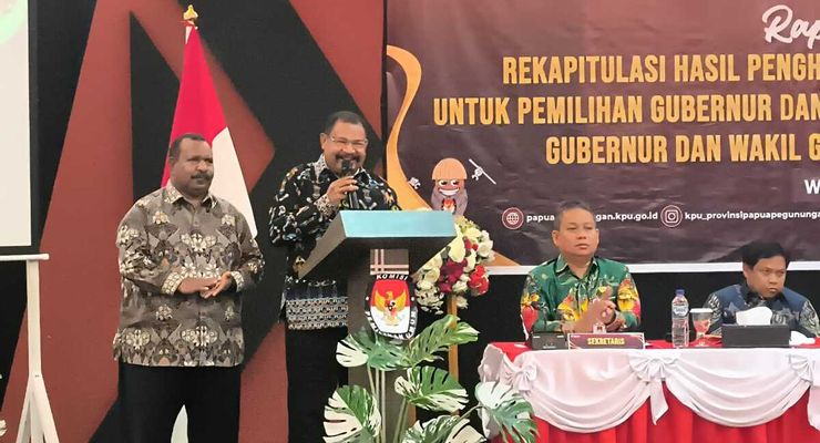 Hasil Rekapitulasi Pilgub Papua Pegunungan, John Tabo-Ones Pahabol Raih Suara Terbanyak