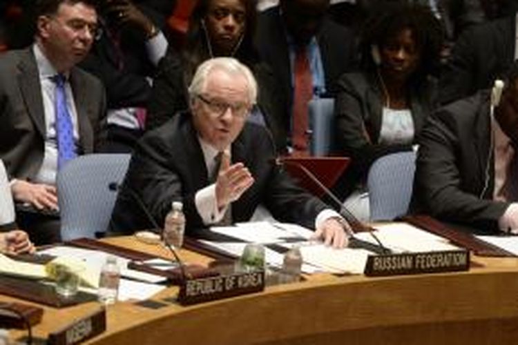 Dubes Rusia untuk PBB, Vitaly Churkin.