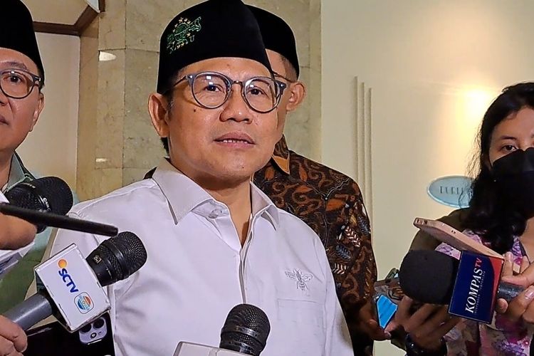 Ketua Umum Partai Kebangkitan Bangsa (PKB) Muhaimin Iskandar di Hotel Grand Sahid Jaya, Jakarta, Senin (30/1/2023).