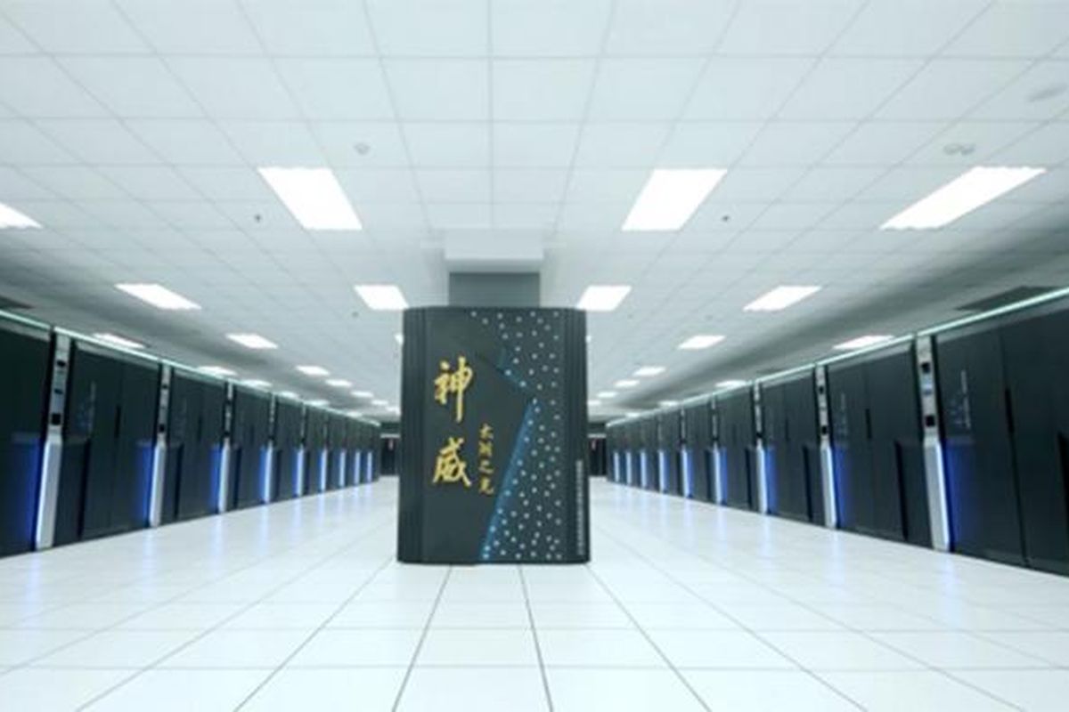 Superkomputer Sunway TaihuLight milik China yang terpasang di National Supercomputing Center, kota Wuxi 