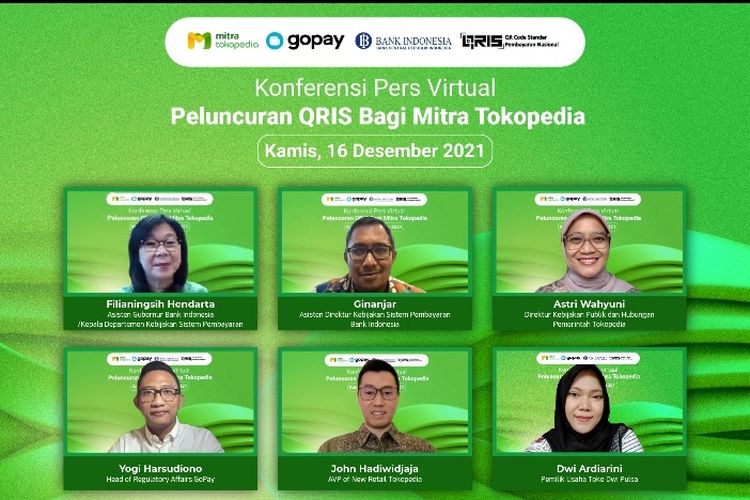 Peluncuran QRIS bagi mitra Tokopedia.