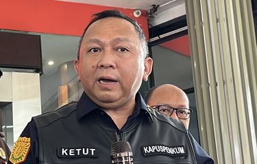 Kepala Pusat Penerangan Hukum (Kapuspenkum) Kejaksaan Agung (Kejagung) RI Ketut Sumedana saat ditemui di Gedung Bundar Jaksa Agung Muda Tindak Pidana Khusus (Jampidsus), Kamis (13/7/2023).