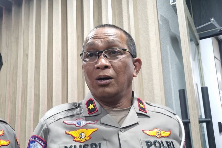 Direktur Registrasi dan Identifikasi (Dirregident) Korlantas Polri Brigjen Pol Yusri Yunus di Mabes Polri, Jakarta, Kamis (26/1/2023).