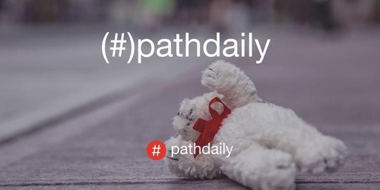 Fitur visual #pathdaily di media sosial Path