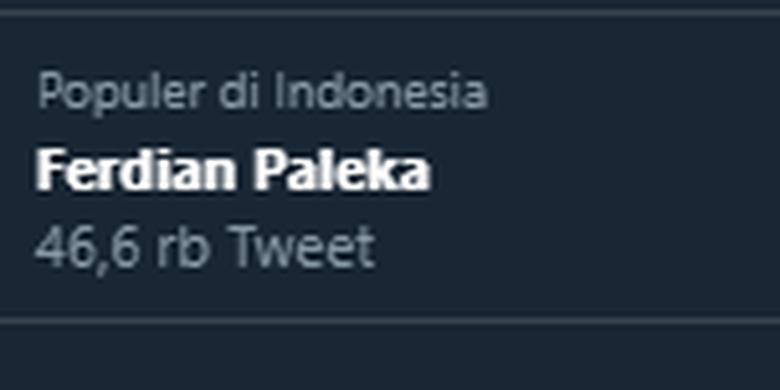 Trending topic Twitter Ferdian Paleka