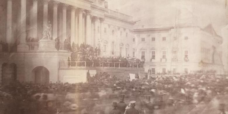 Gedung Capitol belum selesai dibangun pada tahun 1857, saat James Buchanan dilantik sebagai presiden ke-15 AS.