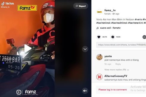 Video Honda Vario Pakai Pelat Nomor Modifikasi, Mirip Iron Man