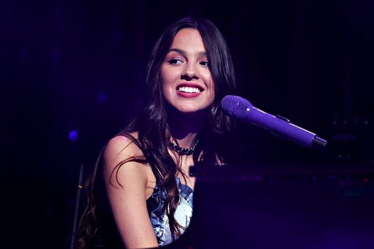 Penyanyi Olivia Rodrigo tampil di SOUR Tour yang digelar di Radio City Music Hall, New York City, pada 26 April 2022 in New York City.   