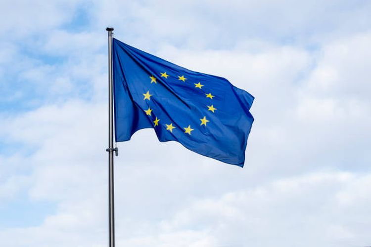 Ilustrasi bendera Uni Eropa.