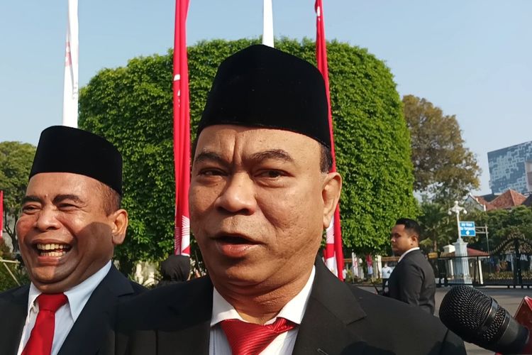Calon Menteri Komunikasi dan Informatika Budi Arie Setiadi di Kompleks Istana Kepresidenan, Jakarta, Senin (17/7/2023).
