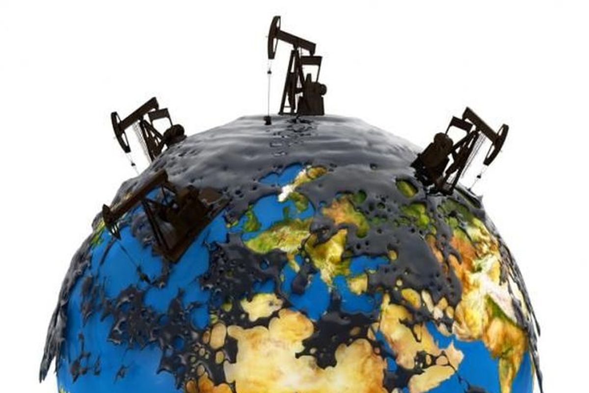 Ilustrasi minyak mentah dunia.