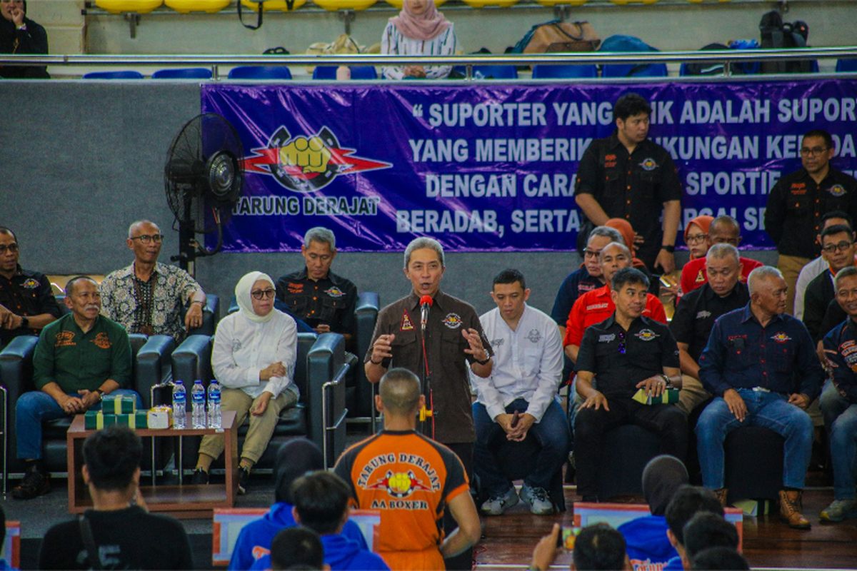 Wali Kota Bogor Dedie A Rachim menyatakan bangga karena Kota Bogor dipercaya menjadi tuan rumah BK Tarung Derajat tahun ini. Ia menegaskan, ajang ini menjadi tahap krusial untuk menentukan atlet yang akan tampil di Porprov XV Jabar 2026