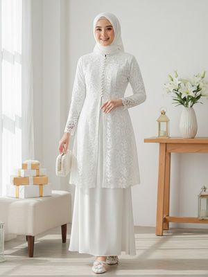 One set kebaya jadi tren Lebaran 2026. Praktis, elegan, dan fleksibel, bisa dipakai saat Hari Raya hingga kondangan tanpa ribet mix and match.
