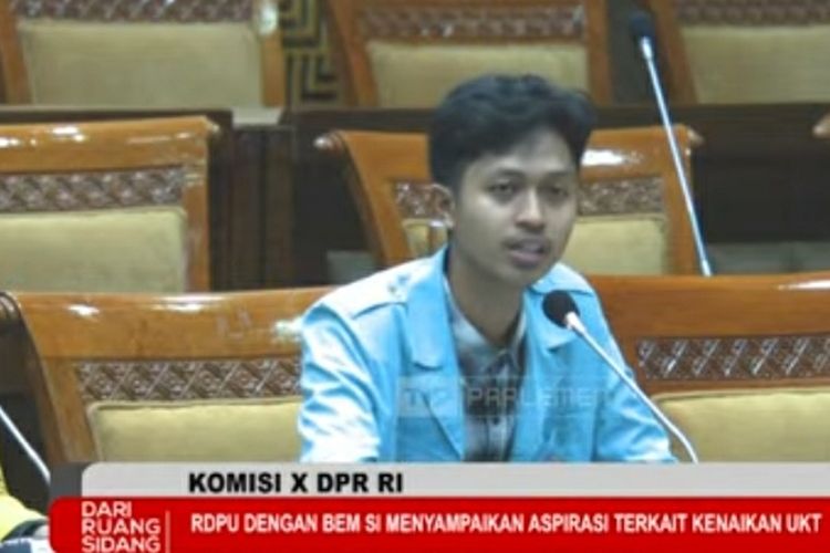 Presiden Mahasiswa dari Universitas Sebelas Maret Surakarta (UNS) Agung Luki Pradita 