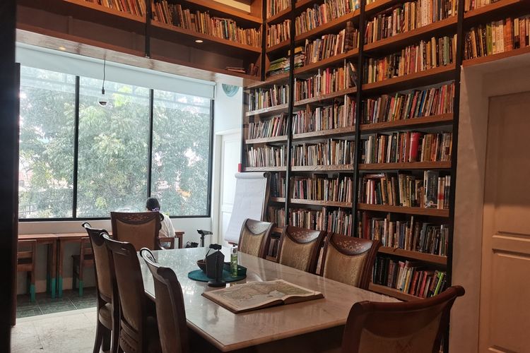 Ruangan perpustakaan Baca di Tebet, Jakarta Selatan.
