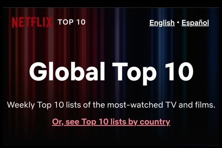 Situ yang memuat daftar tayangan populer di Netflix setiap minggunya.
