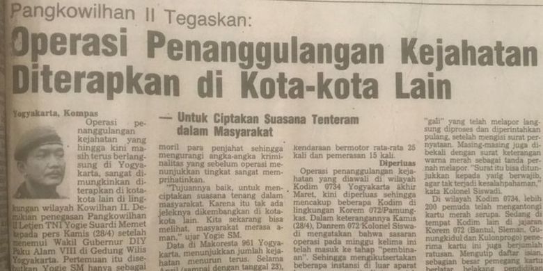Harian 'Kompas', 29 April 1983.