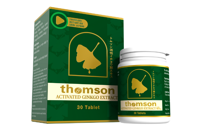 Thomson Activated Ginkgo Extract berkhasiat bantu atasi peredaran darah tersumbat.