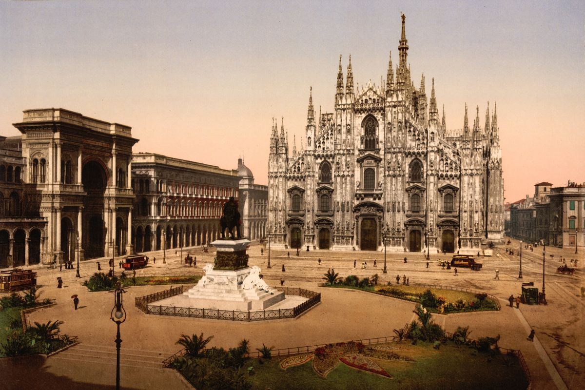 Ilustrasi Katedral Milan pada abad ke-19.