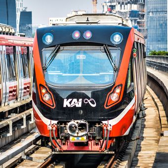 Ilustrasi LRT Jabodebek.