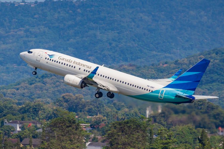 A file photo of national flag carrier Garuda Indonesia. 