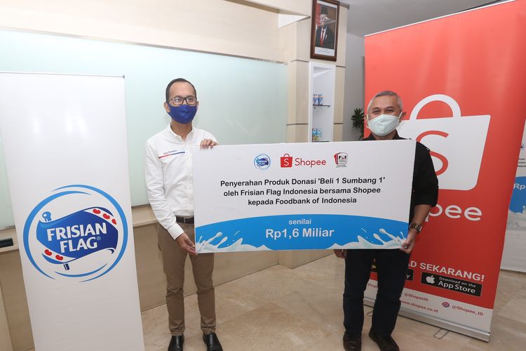 Gerakan Beli 1 Sumbang 1 yang diadakan Frisian Flag Indonesia berhasil menggalang jumlah produk susu senilai Rp. 1,6 milyar.