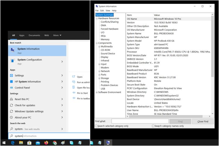 Cara cek spesifikasi komputer atau laptop Windows 10 dengan fitur System Info.