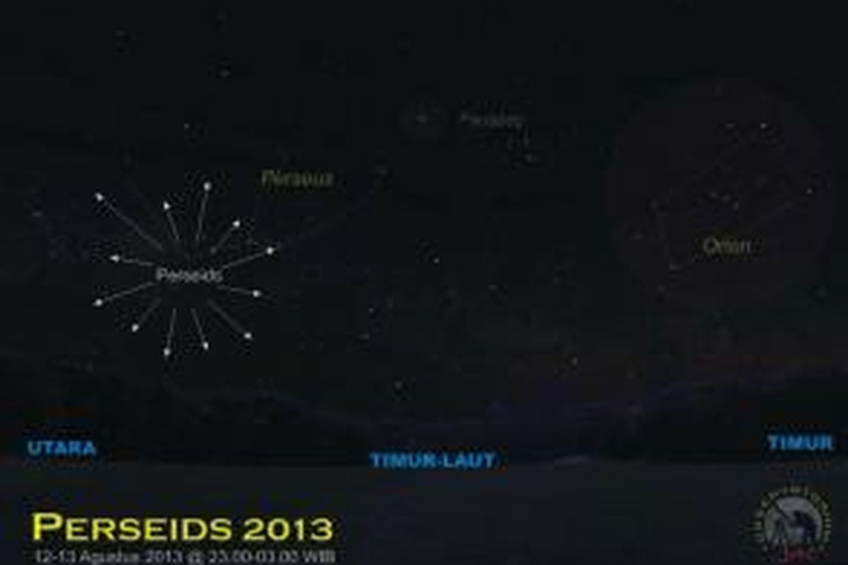 Panduan melihat hujan meteor Perseids, 12-13 Agustus 2013.