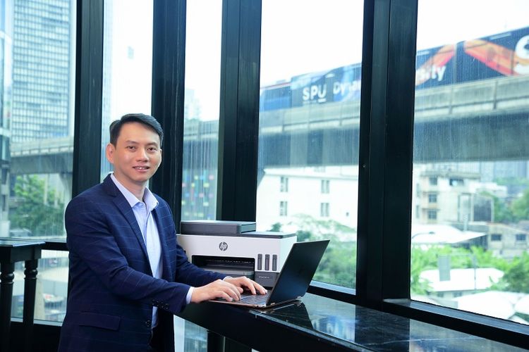 Managing Director HP Indonesia Choon Teck Lim berbagi pengalaman terkait manfaat penerapan ekonomi sirkular.