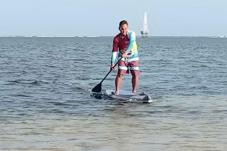 Kegiatan Dewata Paddling digelar di Bali untuk mempromosikan Belitong Geopark International Stand Up Paddle and Kayak Marathon 2019 yang berlangsung pada 2-4 Agustus mendatang.