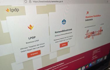 Tampilan website beasiswa LPDP 2023 yang dibuka mulai hari ini, Rabu (25/1/2023).
