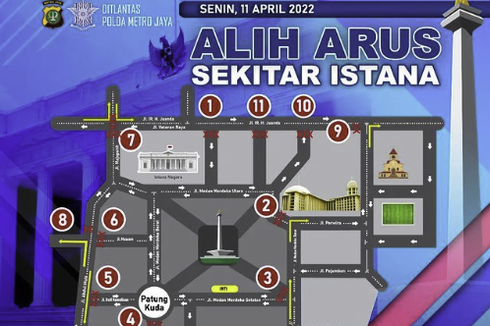 Ada Demo Mahasiswa, Simak Rekayasa Lalu Lintas di Depan Istana