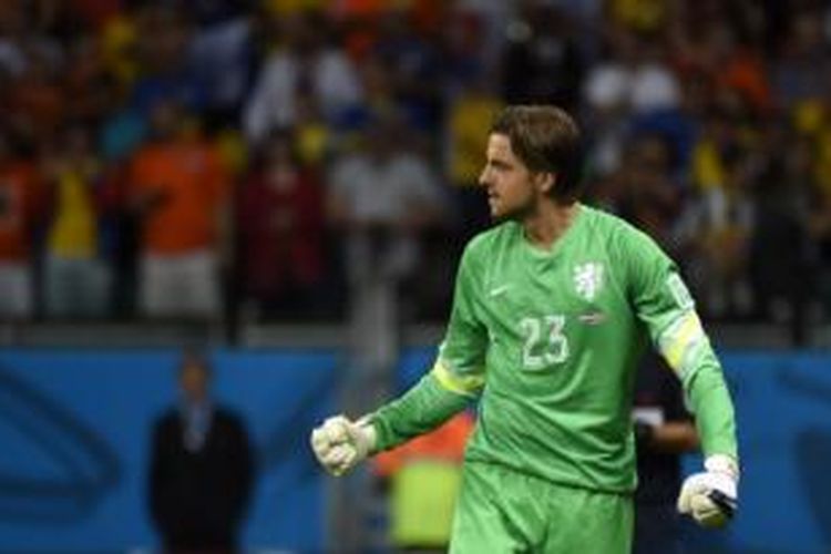 Kiper Newcastle United asal Belanda, Tim Krul.