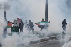 Israel Tembakkan Gas Air Mata di Laga Final Sepak Bola Palestina