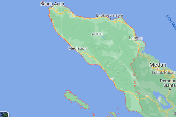 Peta Wilayah Aceh 