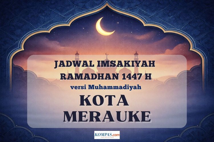 adwal imsakiyah untuk Kota Merauke selama Ramadhan 2026 versi Muhammadiyah , lengkap dari tanggal 1 - 30 Ramadhan 1447 H.