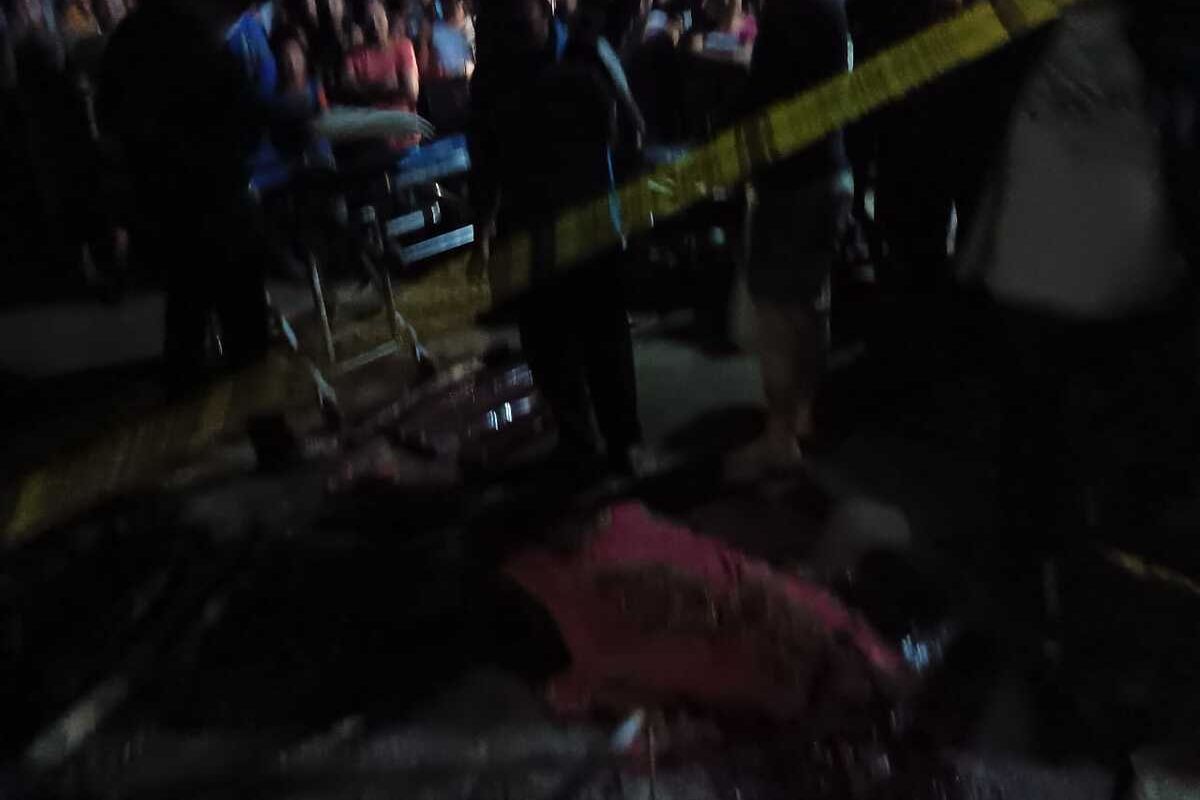 seorang anak tega membunuh dan membakar ayah kandungnya sendiri, di Desa Hilisalo?o, Kecamatan Sitolu Ori, Kabupaten Nias Utara, Sumatera Utara, Selasa (11/4/2023).