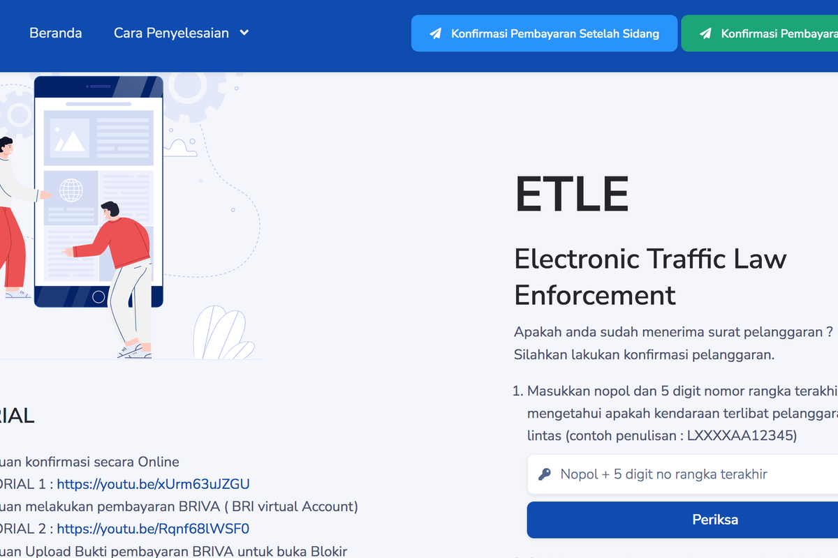 Website ETLE Jatim