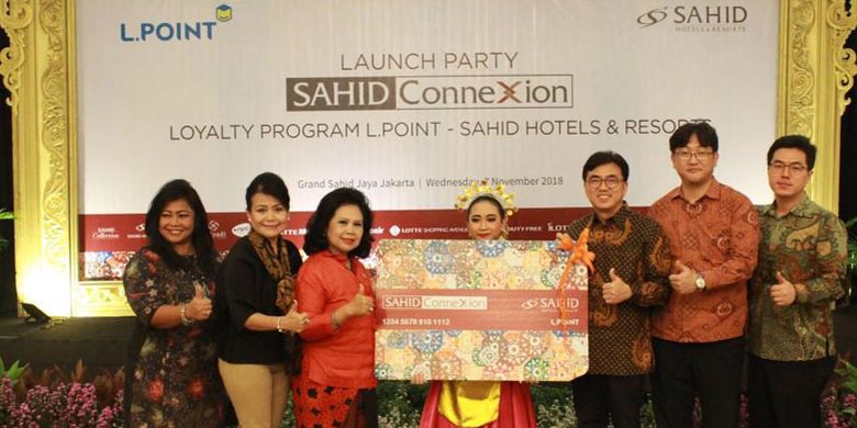 Sahid Hotels & Resorts meluncurkan loyalty program terbarunya Sahid ConneXion dengan menggandeng L.POINT Indonesia di Hotel Grand Sahid Jaya Jakarta, Rabu (7/11/2018). 