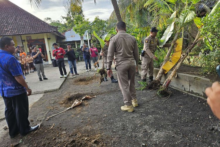 Sengketa Tanah, Ahli Waris Tanam Pohon Pisang di Depan SDN 2 Sambangan Buleleng