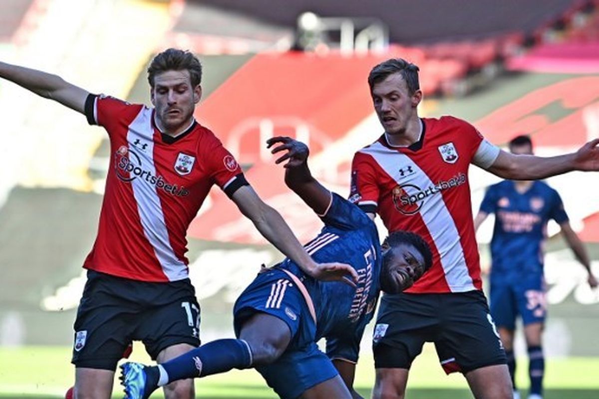 Laga Southampton vs Arsenal pada putaran keempat Piala FA di Stadion St Mary's, Sabtu (23/1/2021) malam WIB.