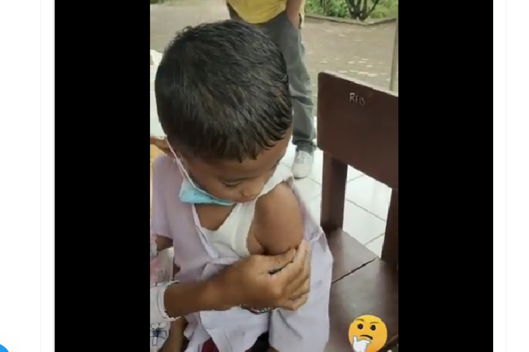 viral video sebut anak divaksin kebal jarum