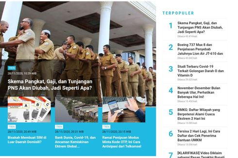 [POPULER TREN] Skema Gaji dan Tunjangan PNS Akan Diubah | Studi Covid-19 Terkait Golongan Darah O dan Vitamin D