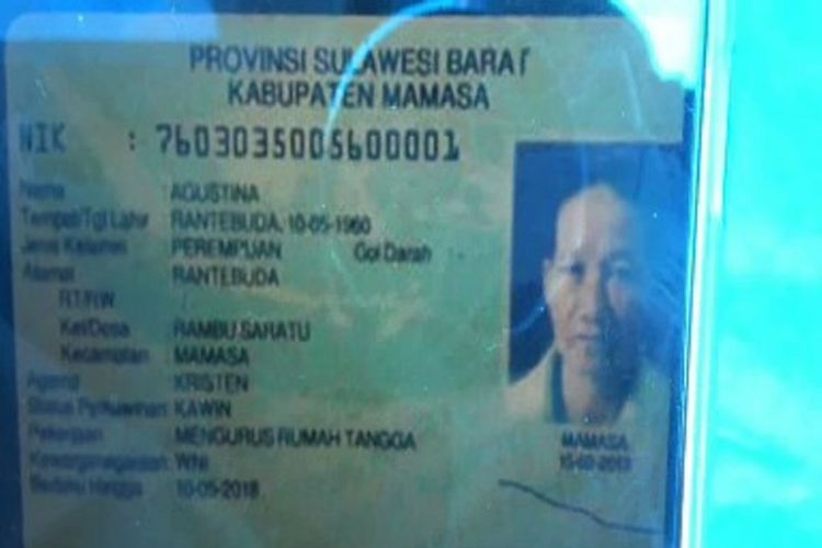 Agustina (58) dilaporkan hilang dari dari tenda pengungsian gempa Mamasa, Sulawesi barat, sejak Sabtu (17/11/2018). 