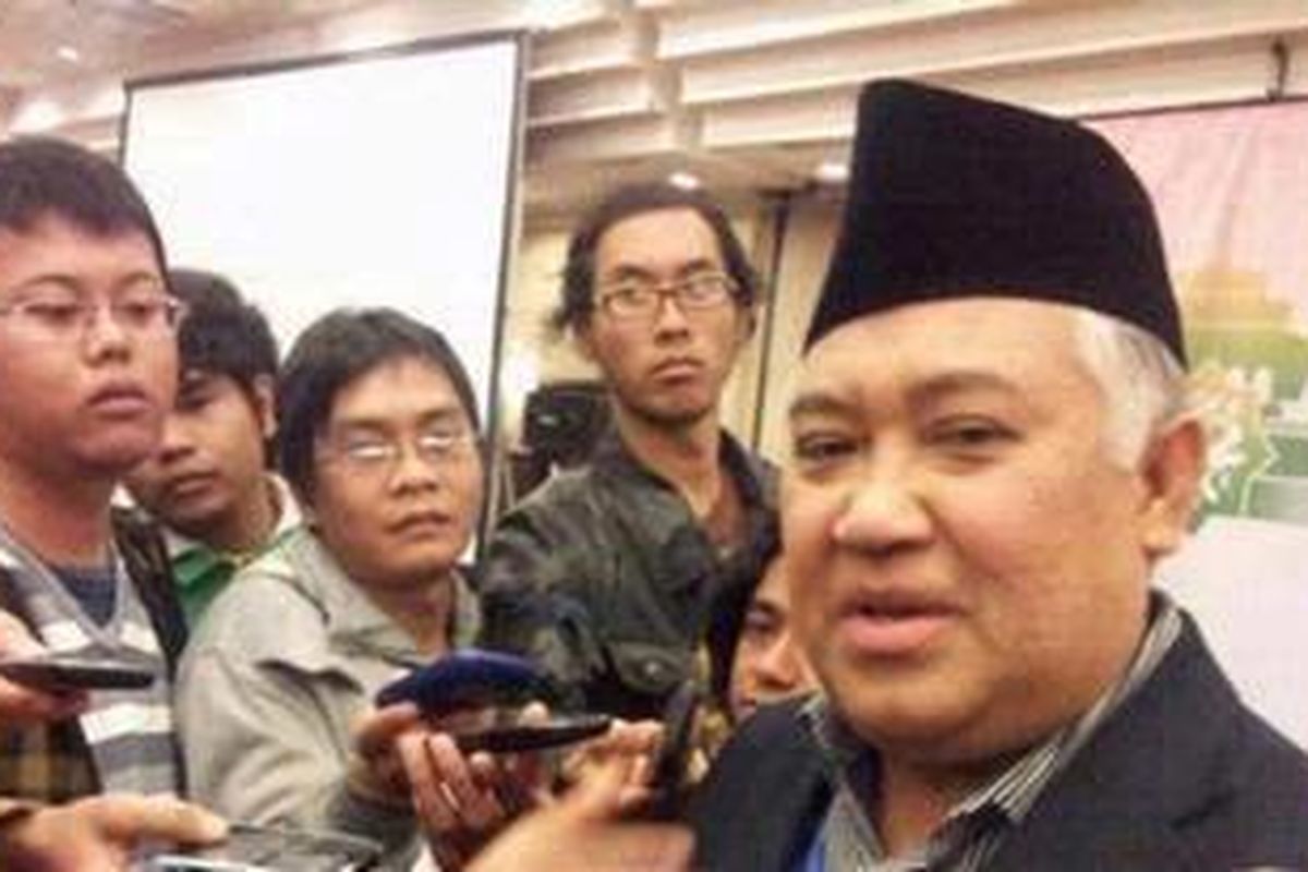 Din Syamsuddin yang ditemui di Hotel Horison, Bandung, usai penutupan Tanwir Muhammadiyah, Minggu (24/6/2012) ini.